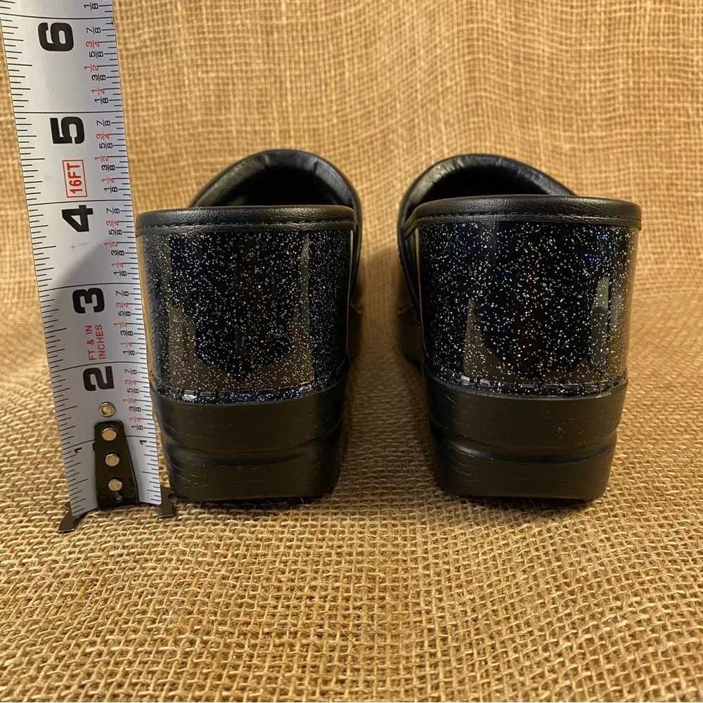 Dansko clogs black with sparkles leather professional womens size 8.5 EU 39 - Picture 8 of 13